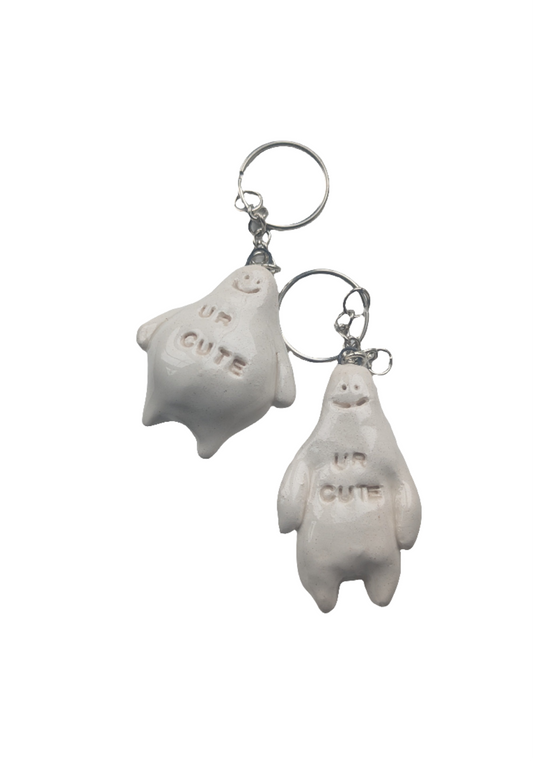 Clay Man 'UR CUTE' Keyring