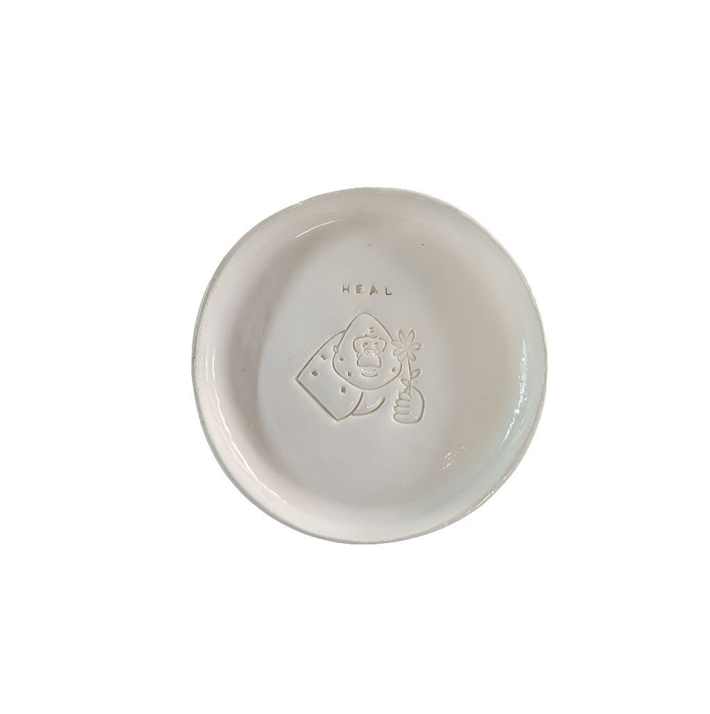 Gorilla 'Heal' Small Ceramic Plate